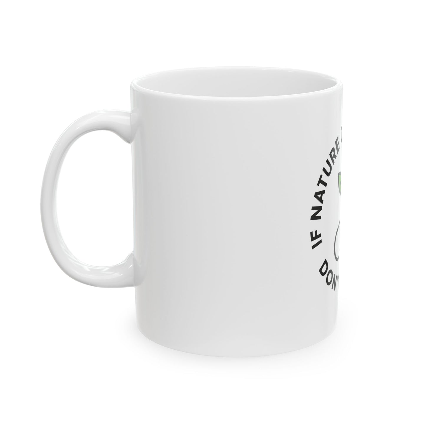 Nature-Inspired Ceramic Mug - Eco-Friendly Sip, Perfect Gift for Nature Lovers, Motivational Cup, Sustainable Living, Plant-Based Lifestyle