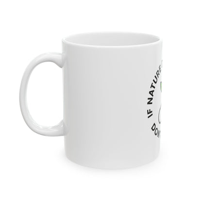 Nature-Inspired Ceramic Mug - Eco-Friendly Sip, Perfect Gift for Nature Lovers, Motivational Cup, Sustainable Living, Plant-Based Lifestyle